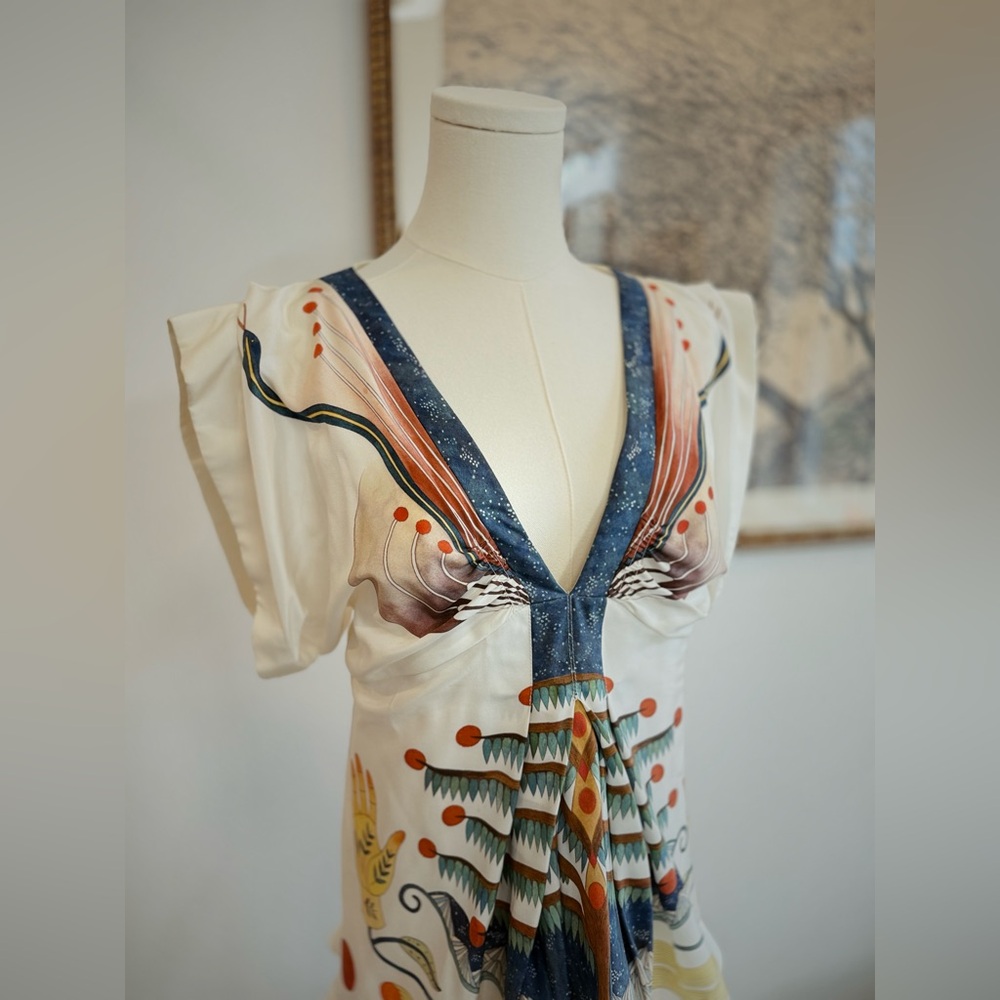 ✨ CHLOE spring summer 2018 painted silk dress - Picture 4 of 4